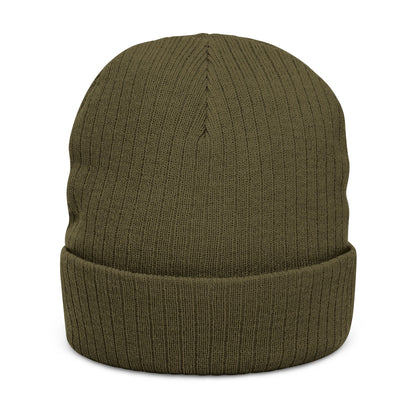 'Unbreakable' Embroidered Ribbed Knit Beanie