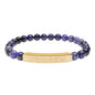 "Unbreakable" Natural Stone Bar Bracelet — Stretch Beaded Healing Jewelry