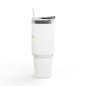 Pride 'Unbreakable.' 40oz Insulated Travel Mug — Soft & Co. Stainless Tumbler with Straw