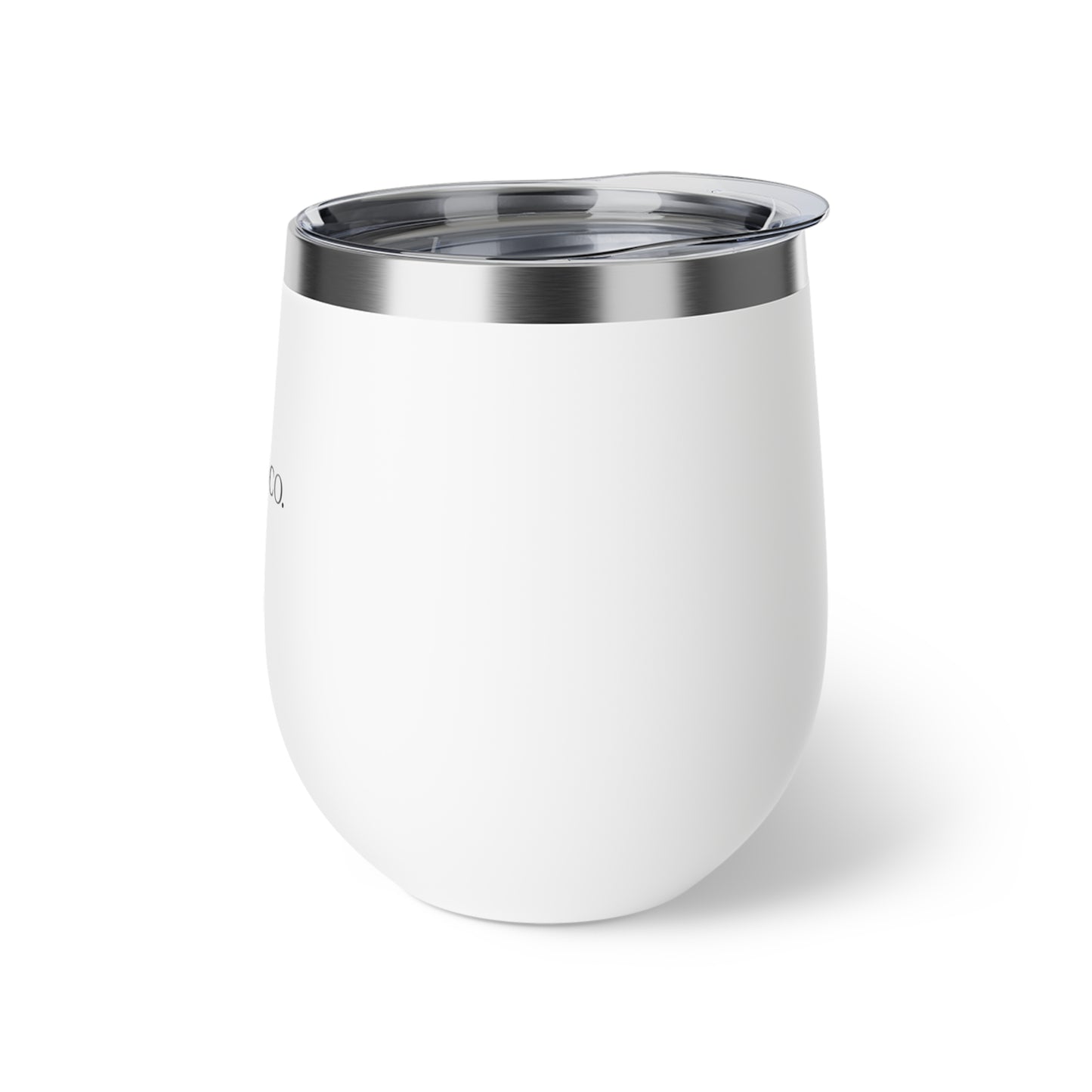 12oz Insulated Wine Tumbler — Copper Vacuum Stemless Cup (Soft & Co. Logo)