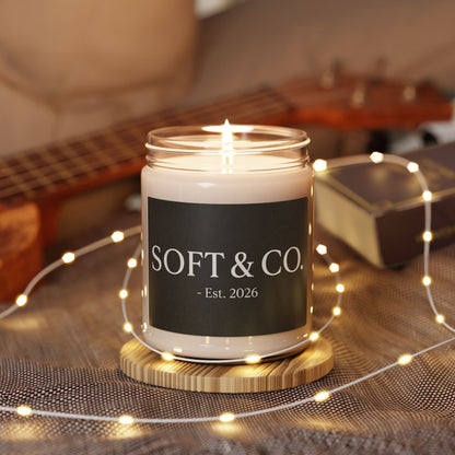 Soy Candle — SOFT & CO. Est. 2026 Scented Jar (9oz)