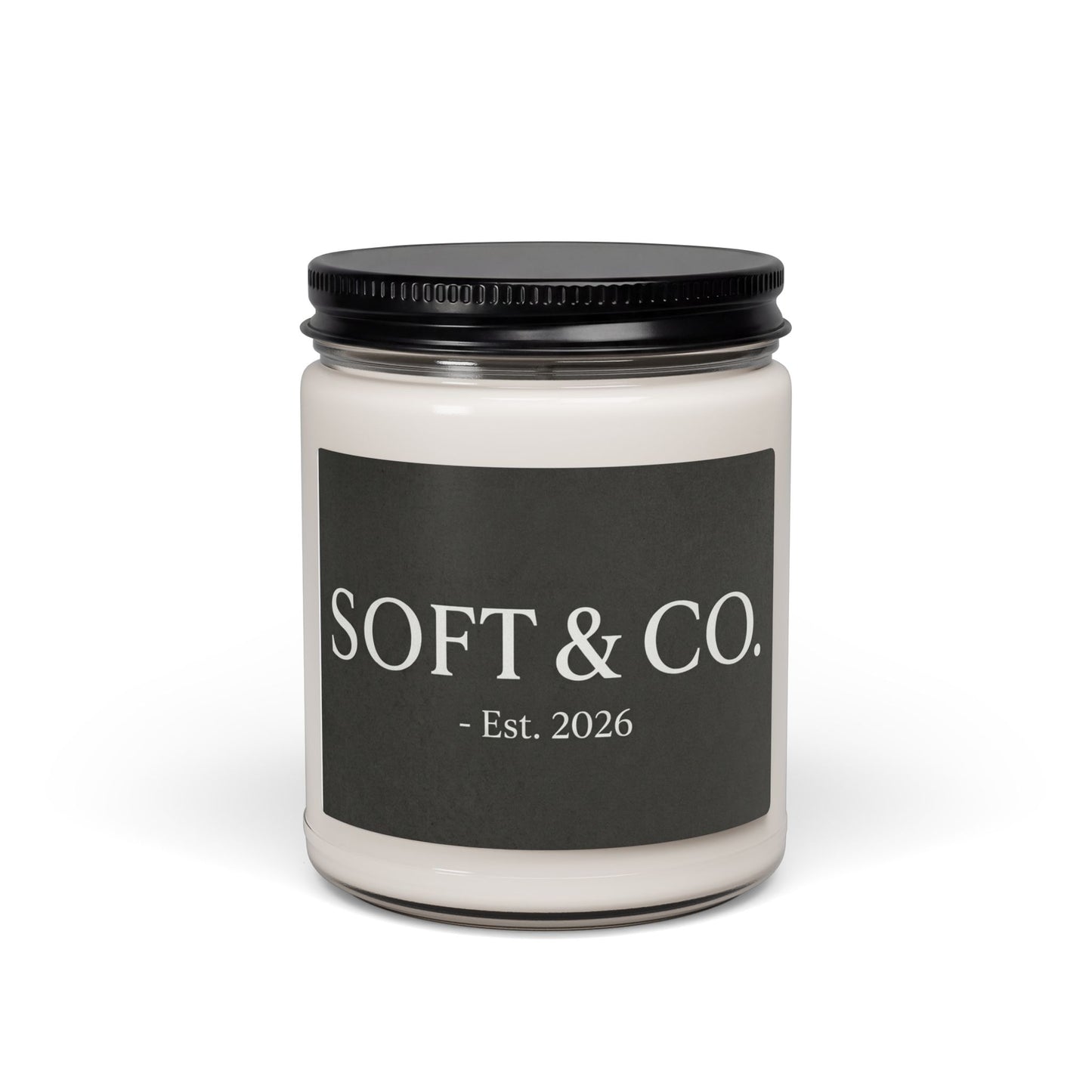 Soy Candle — SOFT & CO. Est. 2026 Scented Jar (9oz)