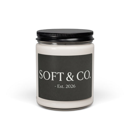 Soy Candle — SOFT & CO. Est. 2026 Scented Jar (9oz)
