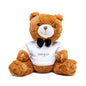 Soft & Co. Plush Teddy Bear with T-Shirt – Cute Bow Tie Gift Plush for Kids & Couples