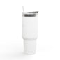 'Unbreakable.' 40oz Insulated Travel Mug — Soft & Co. Stainless Tumbler with Straw