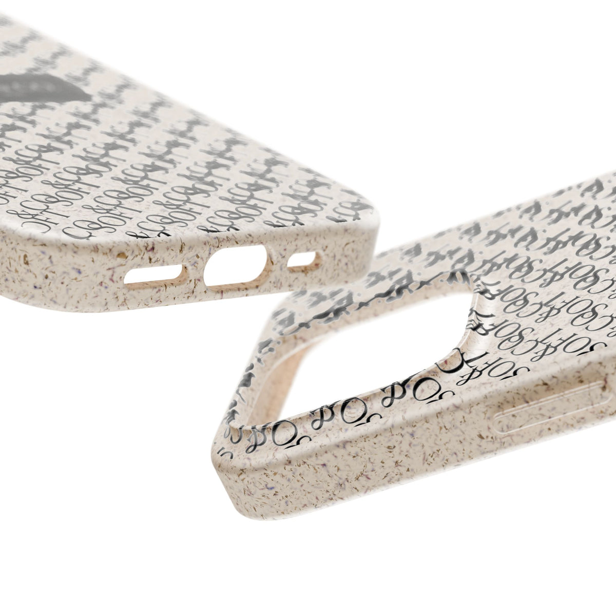 Biodegradable Phone Case — Eco-Friendly 'SOFT & CO.' Monogram Protective Cover
