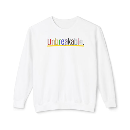 Pride 'Unbreakable.' Minimalist Crewneck Sweatshirt — Lightweight Casual Pullover