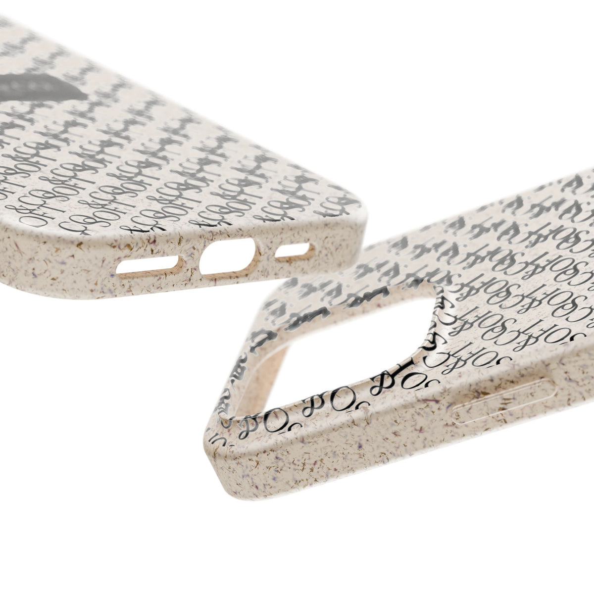 Biodegradable Phone Case — Eco-Friendly 'SOFT & CO.' Monogram Protective Cover
