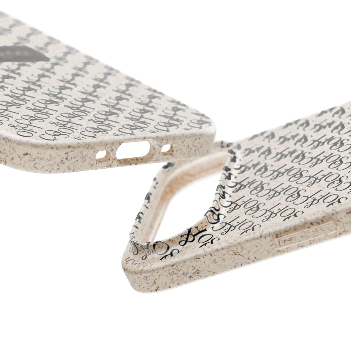Biodegradable Phone Case — Eco-Friendly 'SOFT & CO.' Monogram Protective Cover