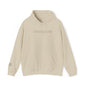 'Talk Nerdy to Me.' Light Embroidered Minimalist Hoodie — Subtle Text Chest & Sleeve