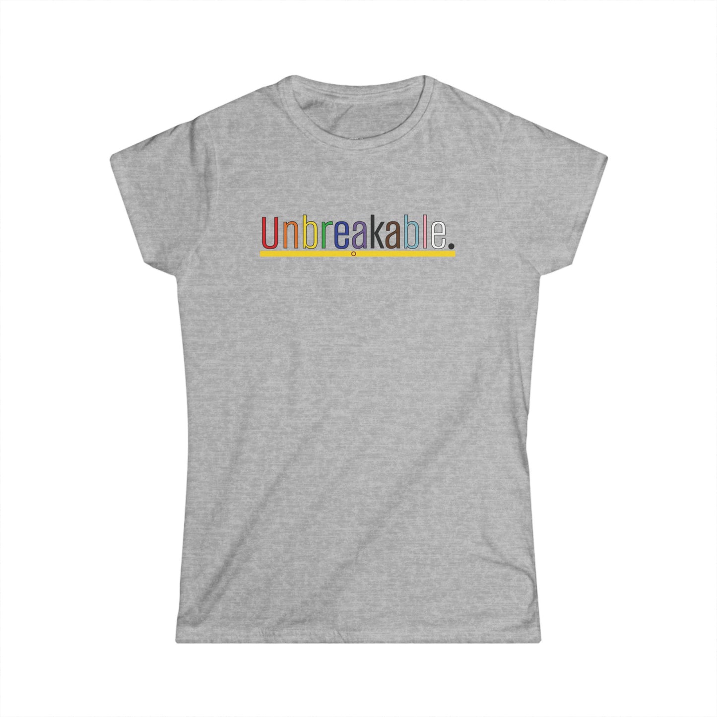 Pride 'Unbreakable.' — Women's White Minimalist Graphic Tee