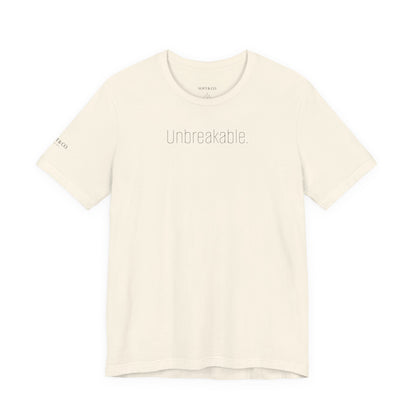 Unbreakable T-Shirt — Bold 'Unbreakable.' Graphic Tee for Resilience & Motivation