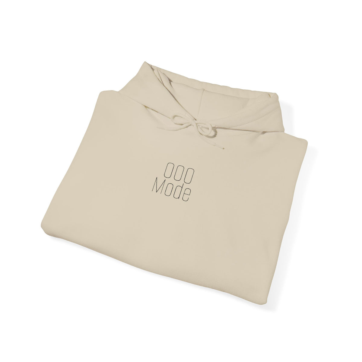 'Out of Office Mode" Light Embroidered Minimalist Hoodie — Subtle Text Chest & Sleeve