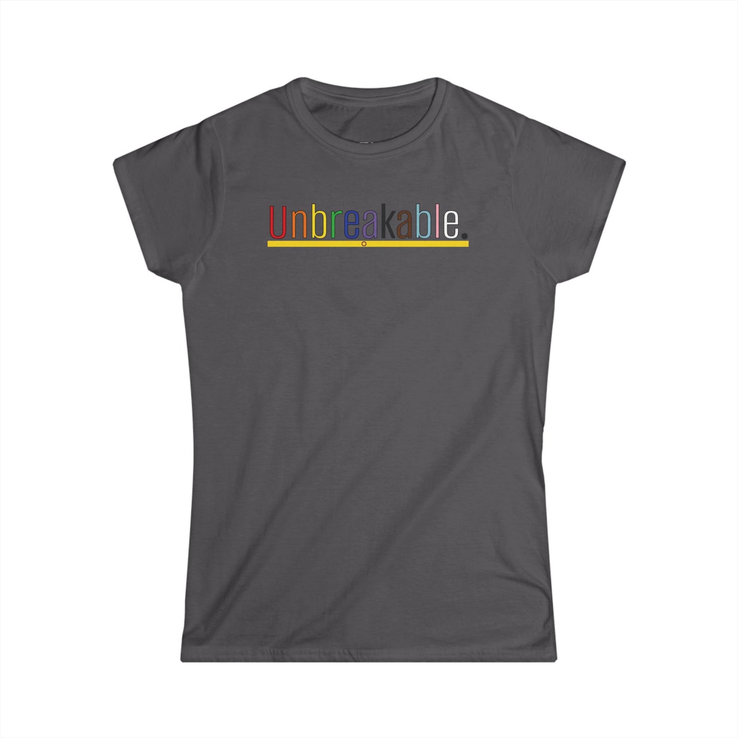 Pride 'Unbreakable.' — Women's White Minimalist Graphic Tee
