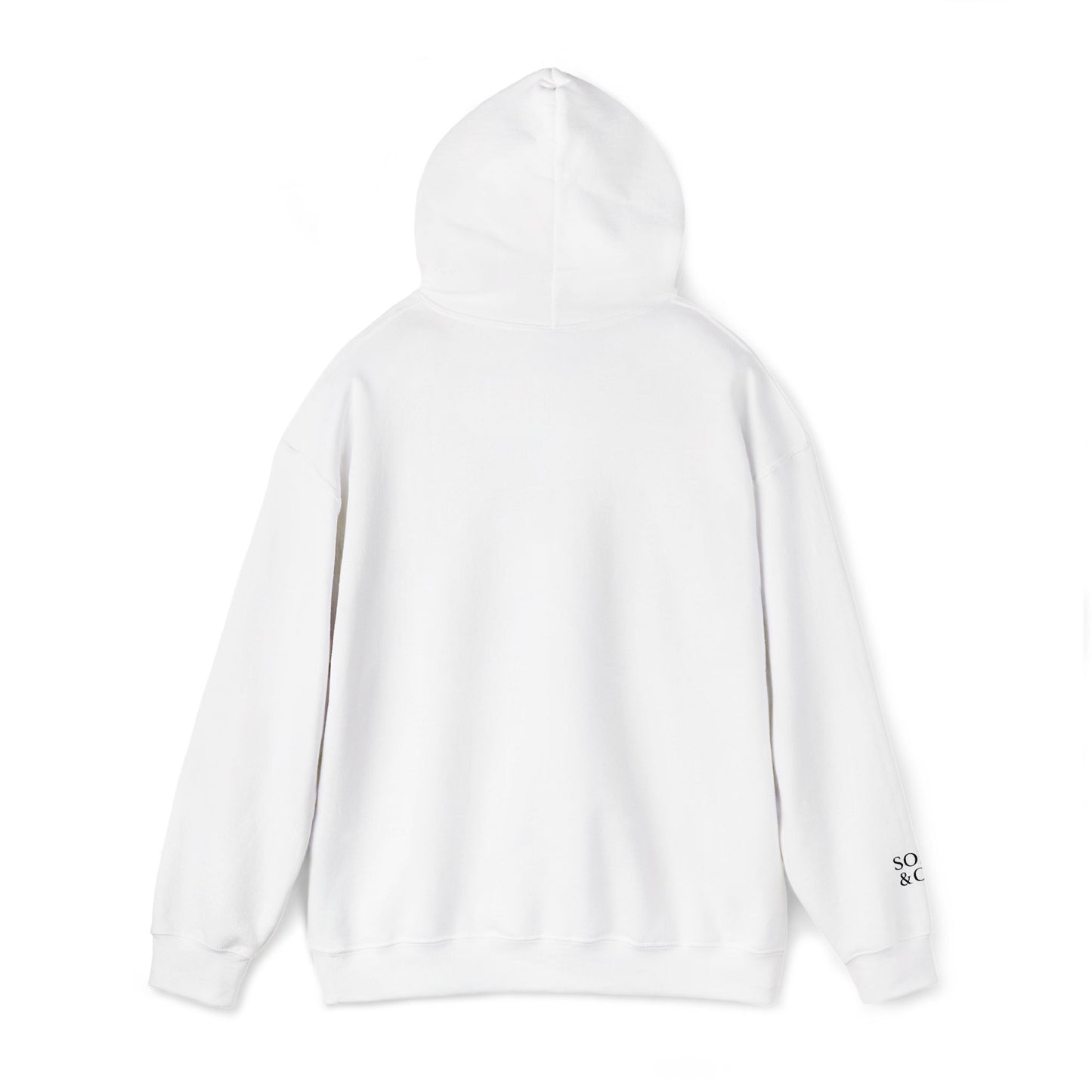 'Talk Nerdy to Me.' Light Embroidered Minimalist Hoodie — Subtle Text Chest & Sleeve