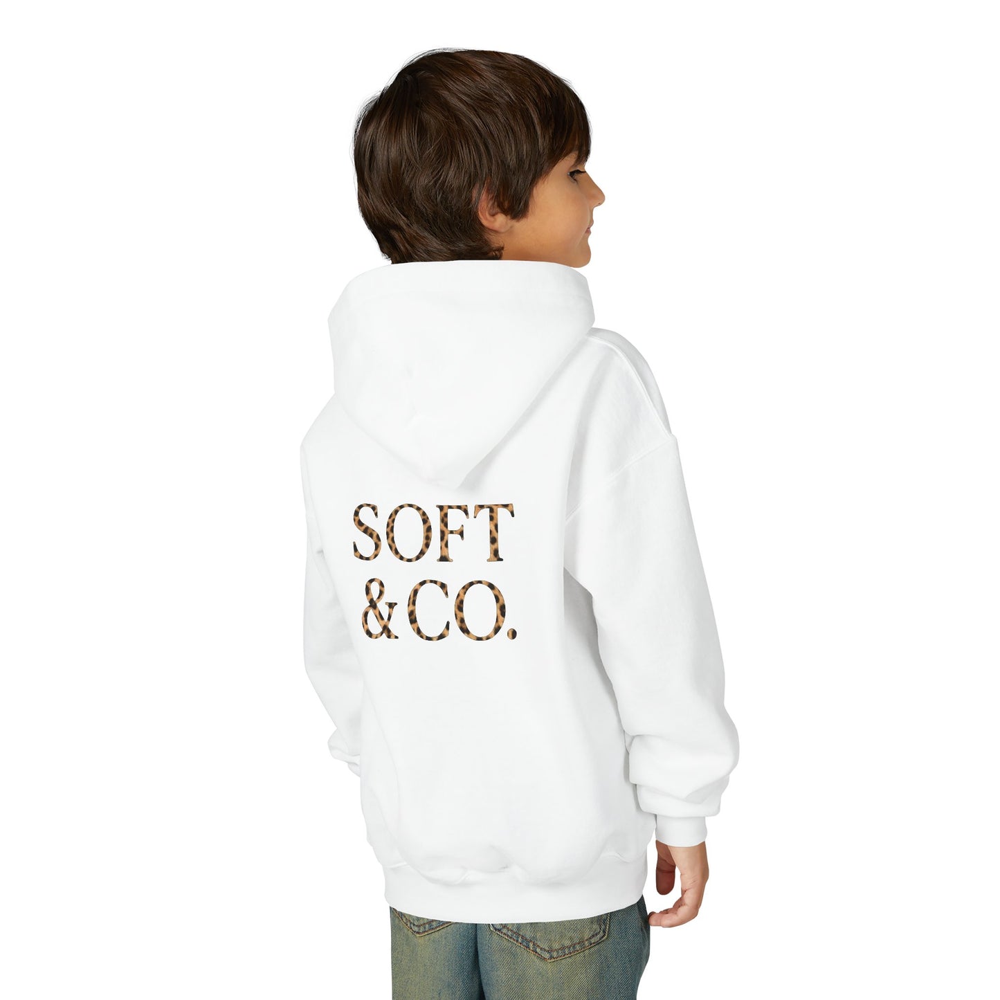 Cheetah Logo - Soft & Co. Youth Hoodie — Minimal Logo Kids Pullover