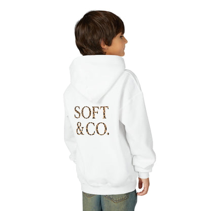 Cheetah Logo - Soft & Co. Youth Hoodie — Minimal Logo Kids Pullover