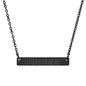 "Unbreakable." Horizontal Bar Necklace — Personalized Name Bar Pendant