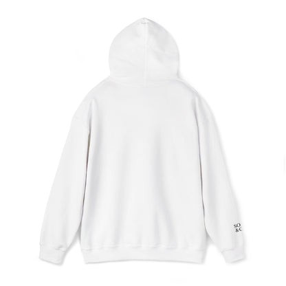 'Out of Office Mode" Light Embroidered Minimalist Hoodie — Subtle Text Chest & Sleeve