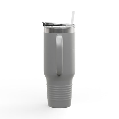 'Unbreakable.' 40oz Insulated Travel Mug — Soft & Co. Stainless Tumbler with Straw