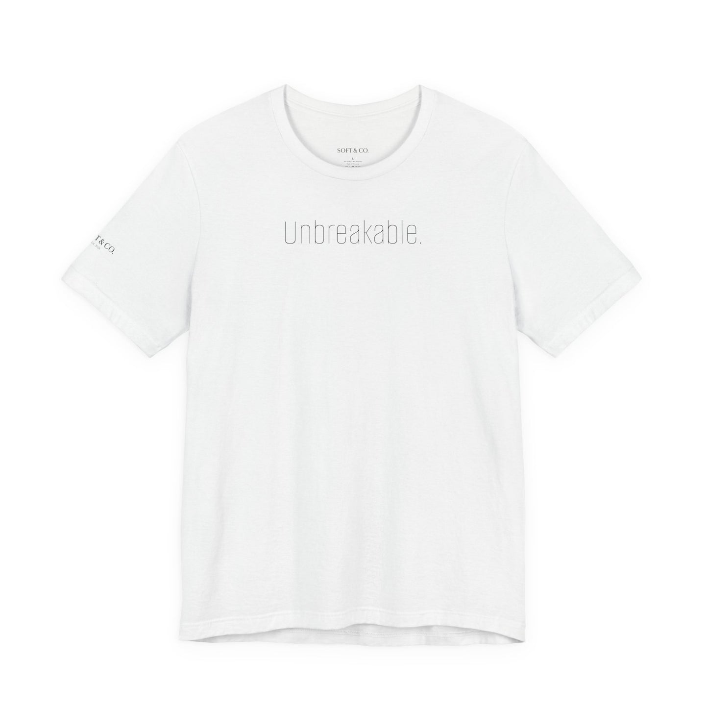 Unbreakable T-Shirt — Bold 'Unbreakable.' Graphic Tee for Resilience & Motivation
