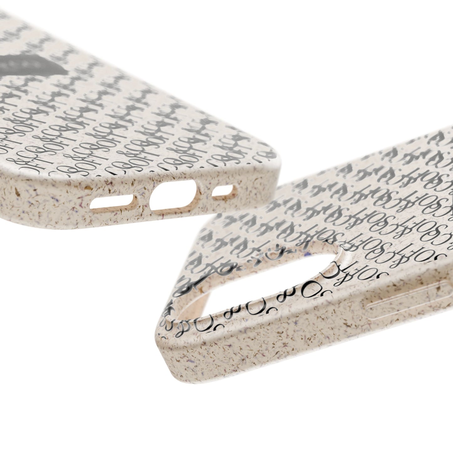 Biodegradable Phone Case — Eco-Friendly 'SOFT & CO.' Monogram Protective Cover