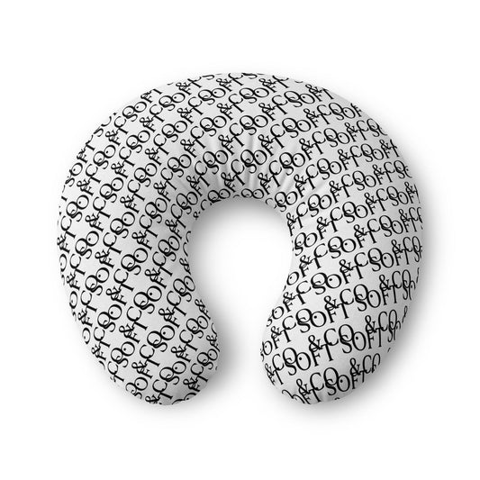 Nursing Pillow Cover — Black Script Pattern Feeding Support Pillowcase