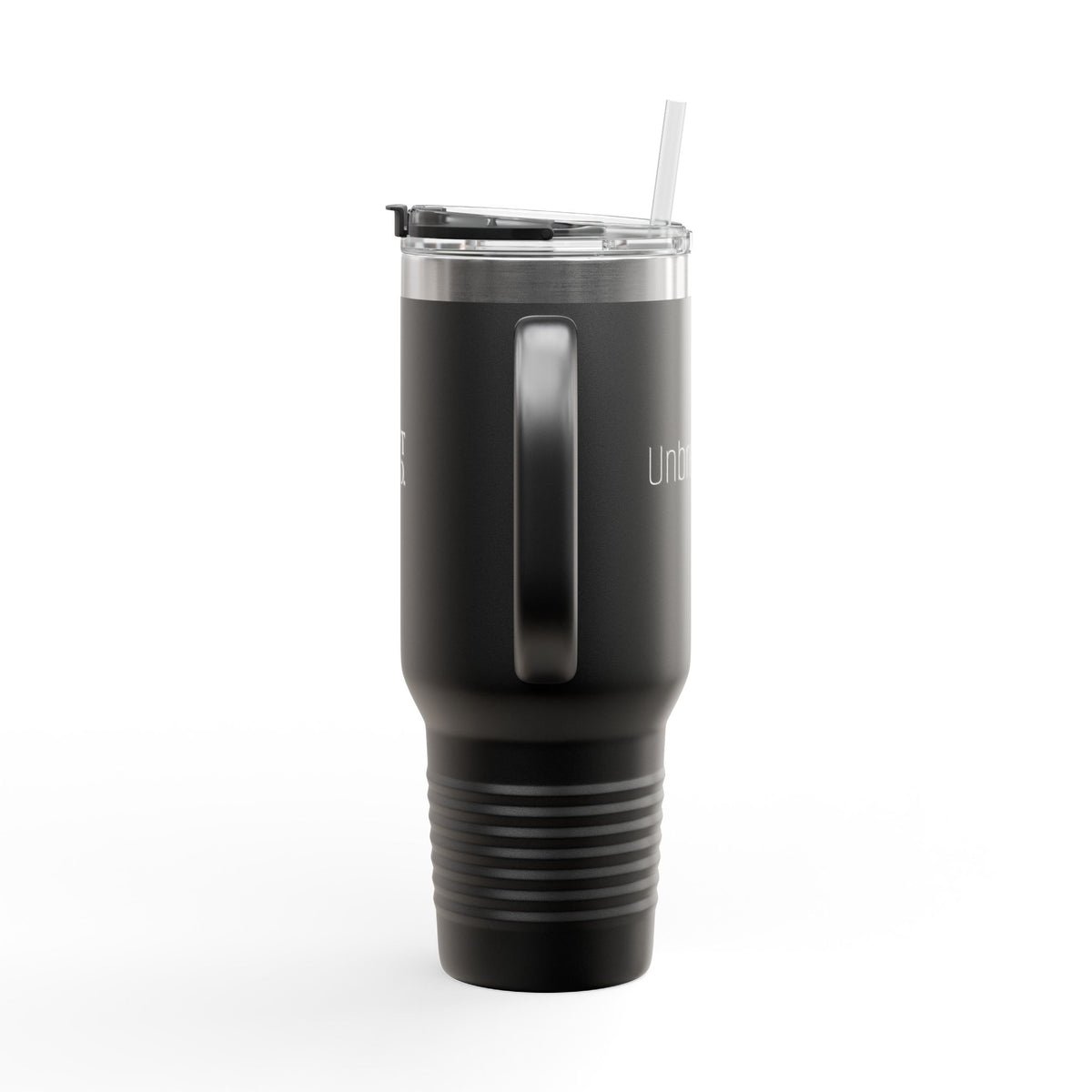 'Unbreakable.' 40oz Insulated Travel Mug — Soft & Co. Stainless Tumbler with Straw