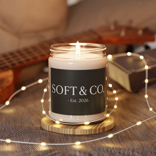 Soy Candle — SOFT & CO. Est. 2026 Scented Jar (9oz)