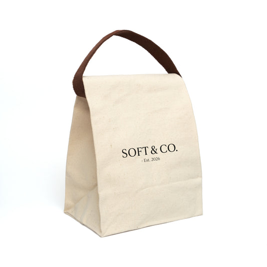 Canvas Lunch Bag with Strap — Insulated Portable Tote for Work, School & Travel