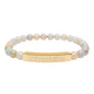 "Unbreakable" Natural Stone Bar Bracelet — Stretch Beaded Healing Jewelry
