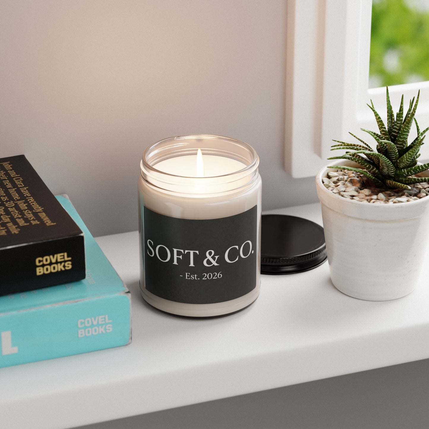 Soy Candle — SOFT & CO. Est. 2026 Scented Jar (9oz)