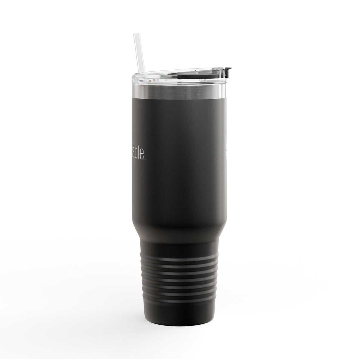 'Unbreakable.' 40oz Insulated Travel Mug — Soft & Co. Stainless Tumbler with Straw