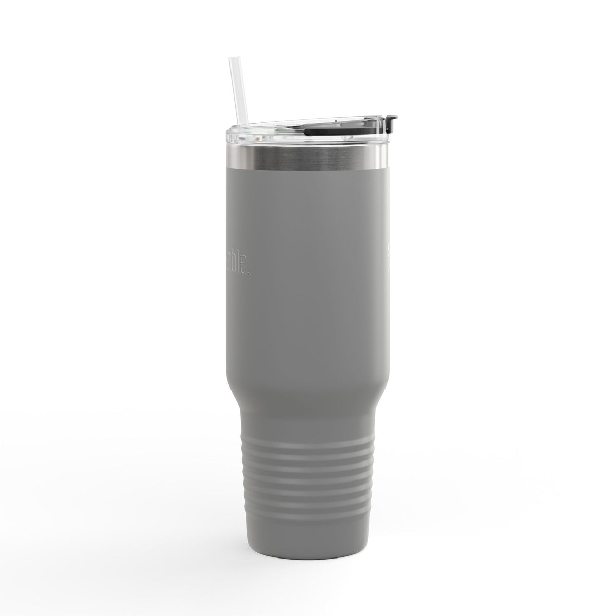 'Unbreakable.' 40oz Insulated Travel Mug — Soft & Co. Stainless Tumbler with Straw