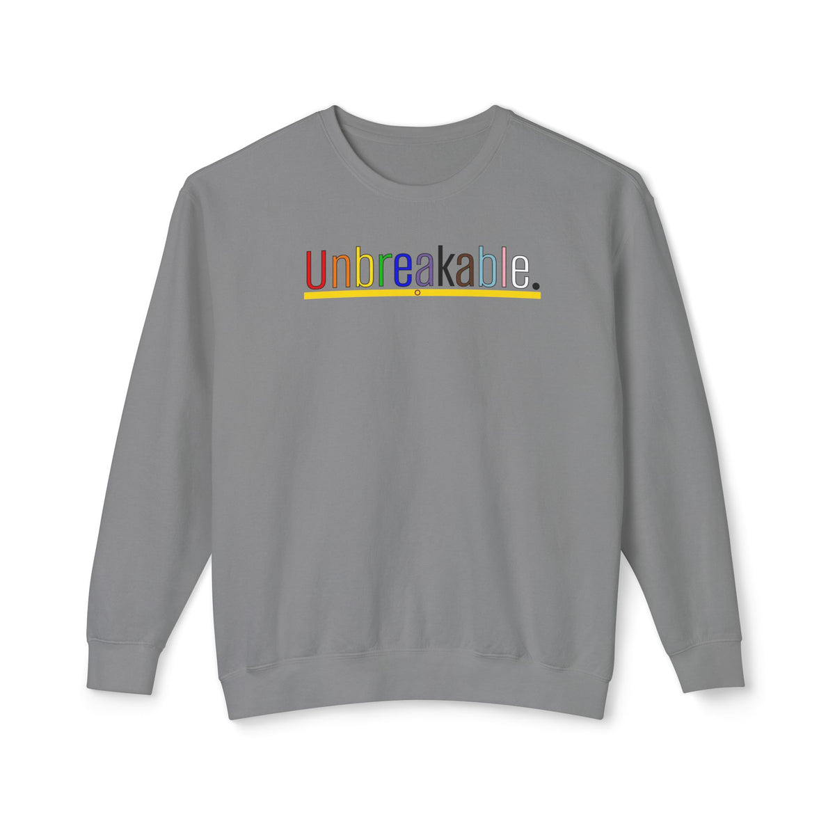 Pride 'Unbreakable.' Minimalist Crewneck Sweatshirt — Lightweight Casual Pullover