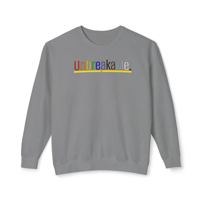 Pride 'Unbreakable.' Minimalist Crewneck Sweatshirt — Lightweight Casual Pullover
